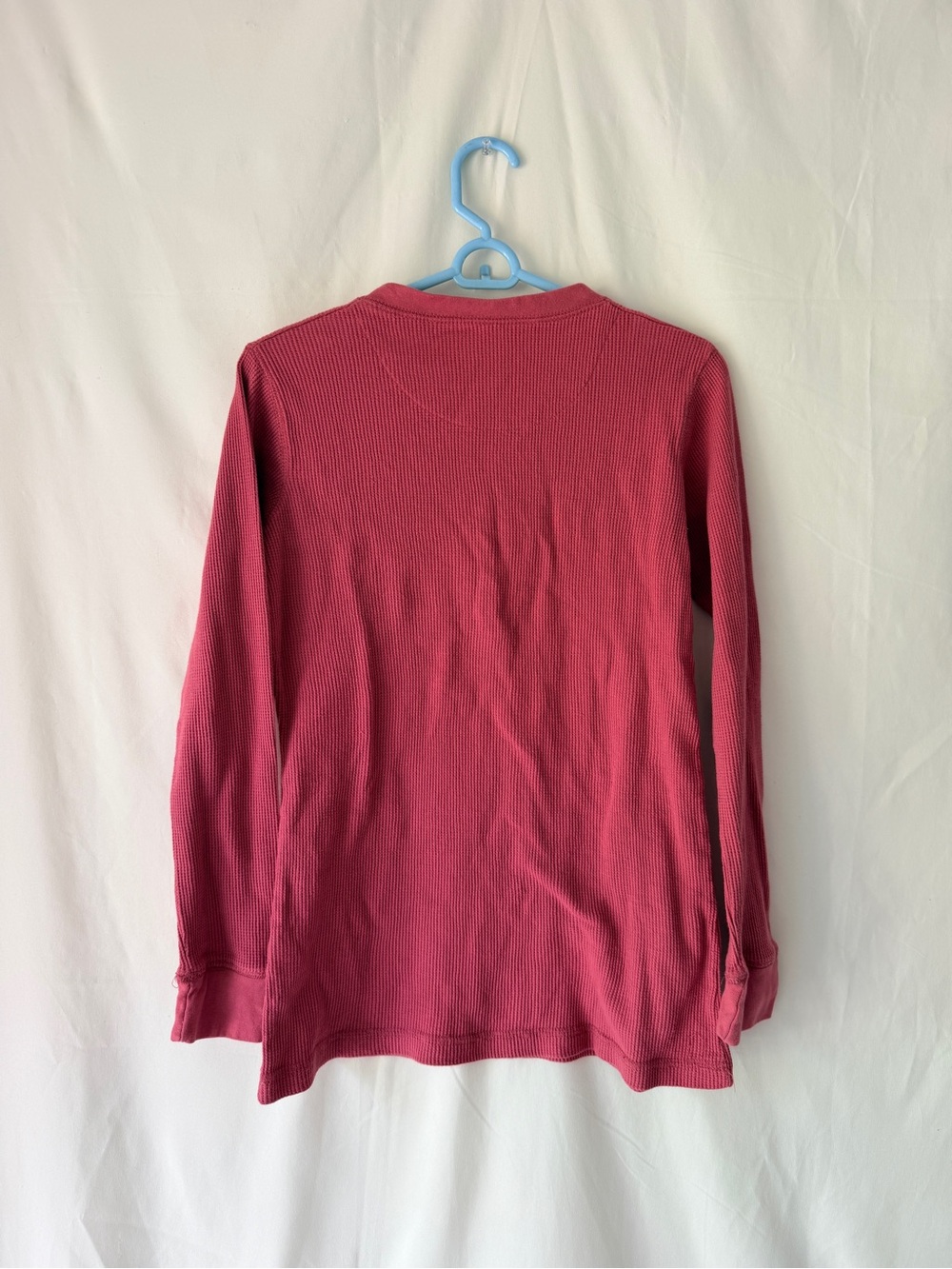 Cozy Rose Long-Sleeve Henley Thermal Top - Picture 3 of 5